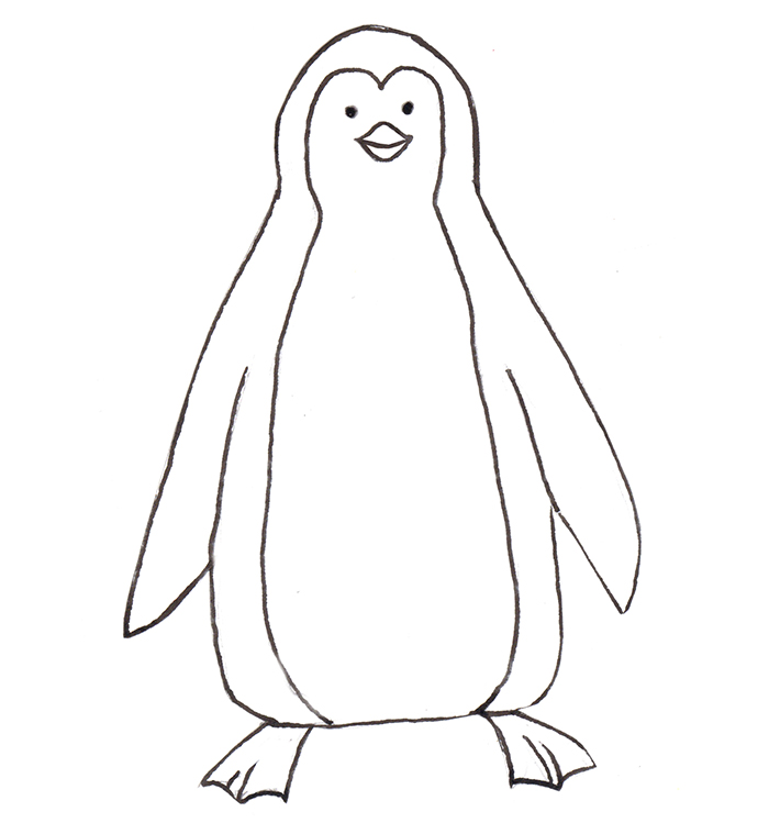 Sjabloon Pinguïn poppetje